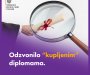 MPNI: Odzvonilo “kupljenim” diplomama