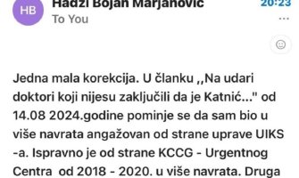 Hadži-Bojan Marjanović: Uložio sam prigovor na rješenje o zabrani ulaska u Crnu Goru